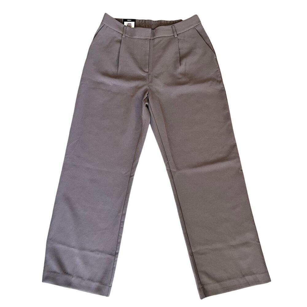 NWT Women's DKNY Wide Leg Pant/Slack, Size 10, Taupe/Mauve, Pleat, High Rise